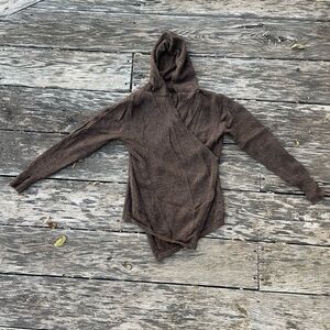 Betabrand Chocolate Brown Women's Wrap Sweater